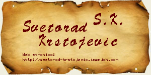 Svetorad Krstojević vizit kartica